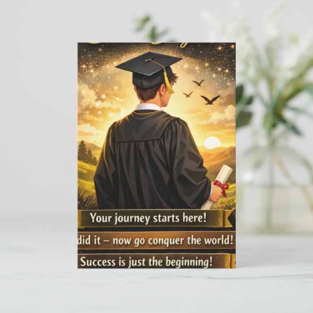 Carte D'accompagnement « L'avenir est à vous ! » (Debout devant)