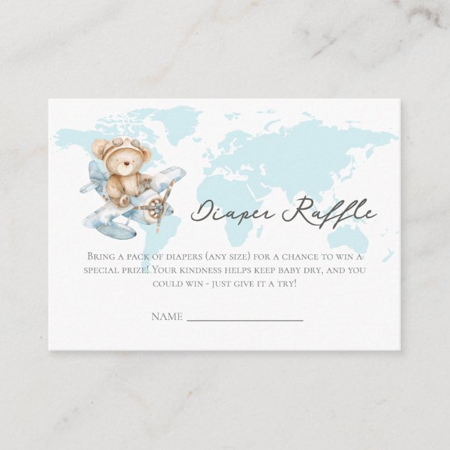 Carte D'accompagnement L'aventure attend l'ours dans l'avion Diaper Raffl (Devant)