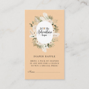 Carte D'accompagnement L'aventure commence Boho Apricot Peach Baby shower