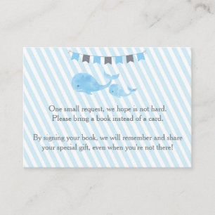 Carte D'accompagnement Le baby shower de baleine apportent une insertion