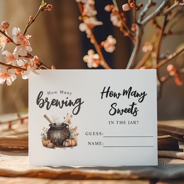 Carte D'accompagnement Le Bébé Brasse Devine Combien | Baby shower (Créateur téléchargé)