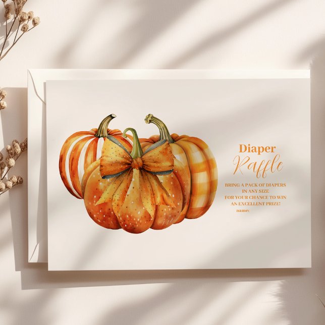 Carte D'accompagnement Le chaudière Citrouille d'automne du Baby shower d (Créateur téléchargé)