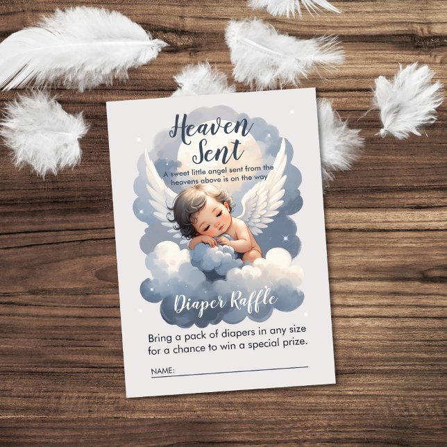 Carte D'accompagnement Le Ciel A Envoyé Bébé Ange Dans Les Nuages Déchets (Créateur téléchargé)