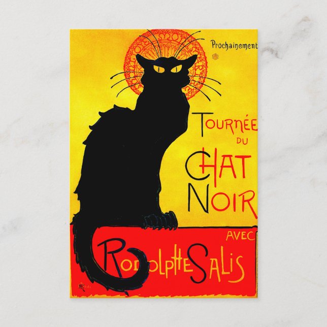 Carte D'accompagnement Le Conversation Noir Vintage (Devant)