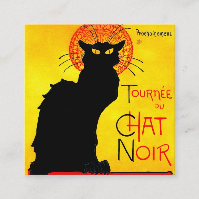Carte D'accompagnement Le Conversation Noir Vintage (Devant)