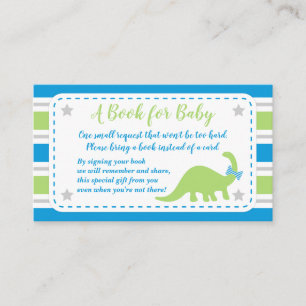 Carte D'accompagnement Le dinosaure de baby shower de garçon apportent