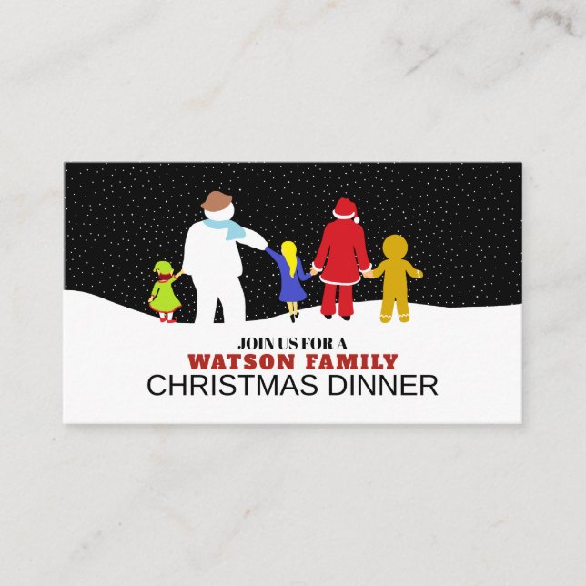 Carte D'accompagnement Le gang de Noël, l'Invitation de billets de Noël (Devant)