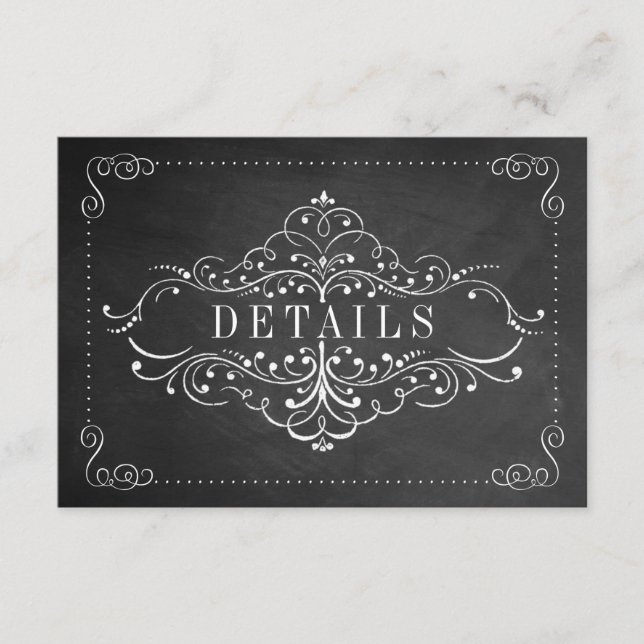 Carte D'accompagnement Le Mariage de tableau de bord orné - Détails (Devant)
