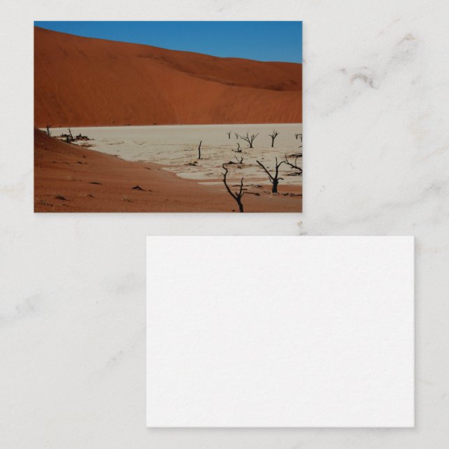 Carte D'accompagnement Le paysage des dunes de sable de Namibie Sossusvle (Devant / Derrière)