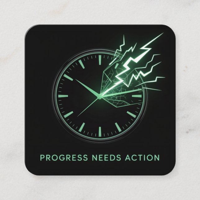 Carte D'accompagnement Le progrès nécessite une action (Devant)
