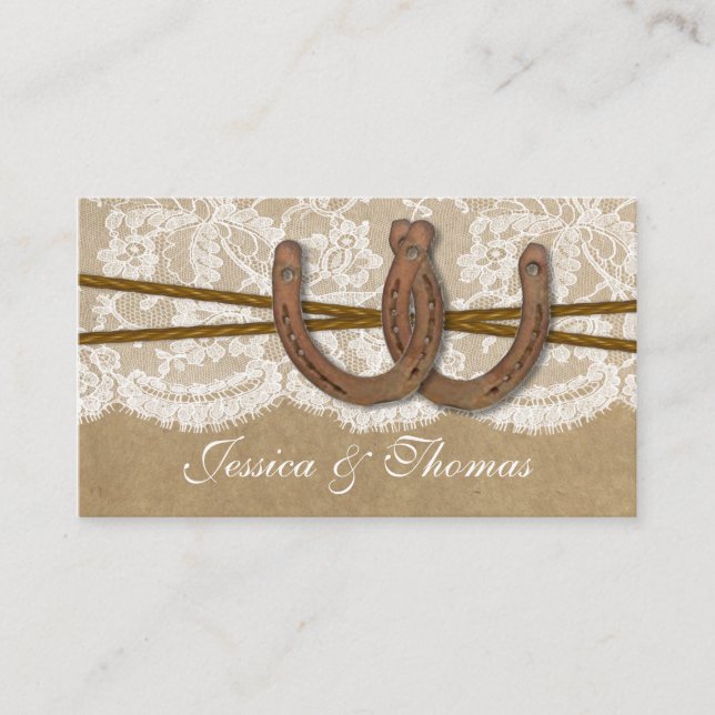 Carte D'accompagnement Le site de la collection Kraft, Lace & Horseshoe (Devant)