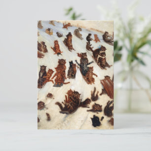 Carte D'accompagnement Le Tabby Toboggan Club par Louis William Wain