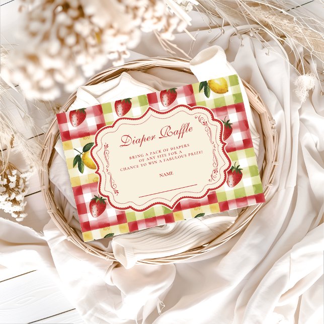 Carte D'accompagnement Lemon Berry Picnic Diapper Raffle (Créateur téléchargé)