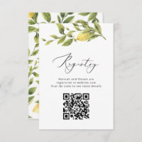 Lemon Sorrento Amalfi QR Code Mariage Registre