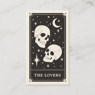 Carte D'accompagnement Les amoureux Mariage Tarot Crâne Enregistrer la ca