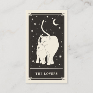 Carte D'accompagnement Les amoureux Mariage Tarot de chat Enregistrer la 