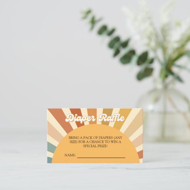 Carte D'accompagnement les années 70 Baby shower Bohemian Douche Boho Déc (Debout devant)