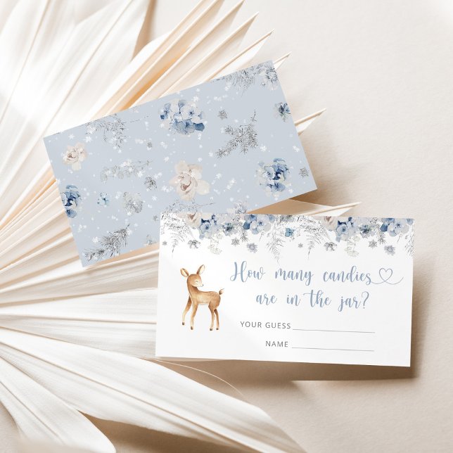 Carte D'accompagnement Les cerfs de forêt de bois devinent combien de bon (Créateur téléchargé)