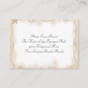 Carte D'accompagnement Les coquilles de mer et les informations