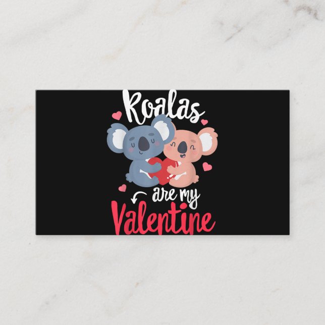 Carte D'accompagnement Les Koalas sont ma Saint Valentin Funny Saint Vale (Devant)