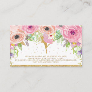 Carte D'accompagnement Les livres féeriques de baby shower pour le bébé