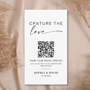 Carte D'accompagnement Les photos de mariage modernes capturent l'amour C