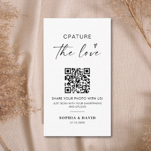 Carte D'accompagnement Les photos de mariage modernes capturent l'amour C