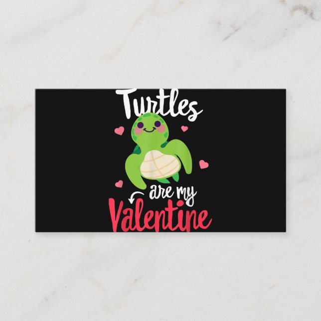 Carte D'accompagnement Les tortues sont ma Saint Valentin Funny Saint Val (Devant)