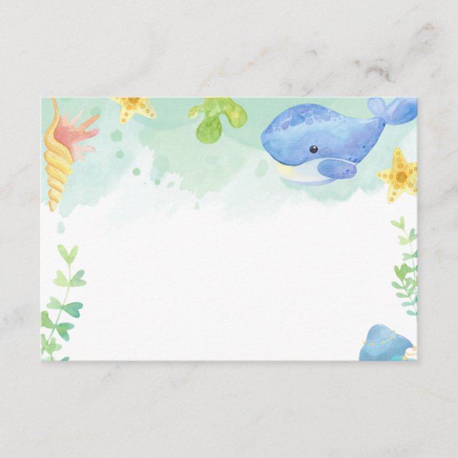 Carte D'accompagnement L'été sous le Baby shower de mer vide (Devant)