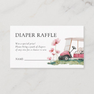 Carte D'accompagnement Let's Par-tee Golf Baby Shower Diaper Raffle