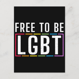 Carte D'accompagnement Libre d'être LGBT Bisexual Lesbian Gay pride