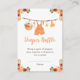 Carte D'accompagnement Ligne de vêtements d'automne Garçon Baby Shower Ti
