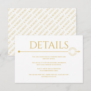 Carte D'accompagnement Ligne dorée moderne avec cercles concentriques mar