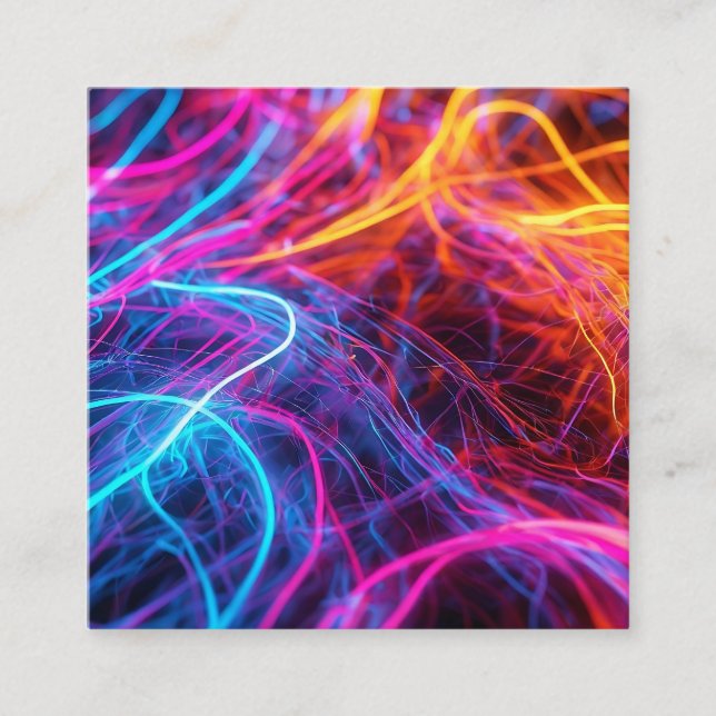 Carte D'accompagnement Lignes de néon (Devant)