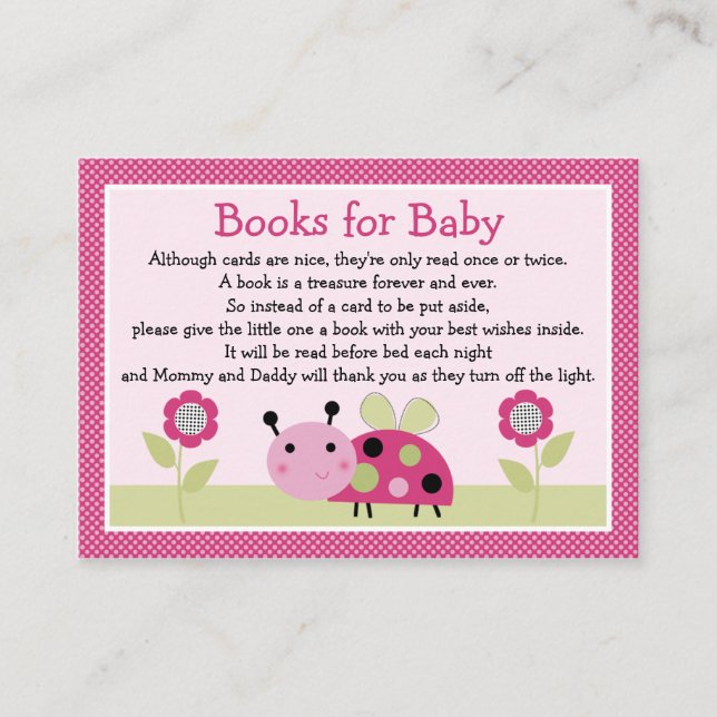 Carte D'accompagnement "Lil Ladybug with dots" Insertions de demande de l (Devant)