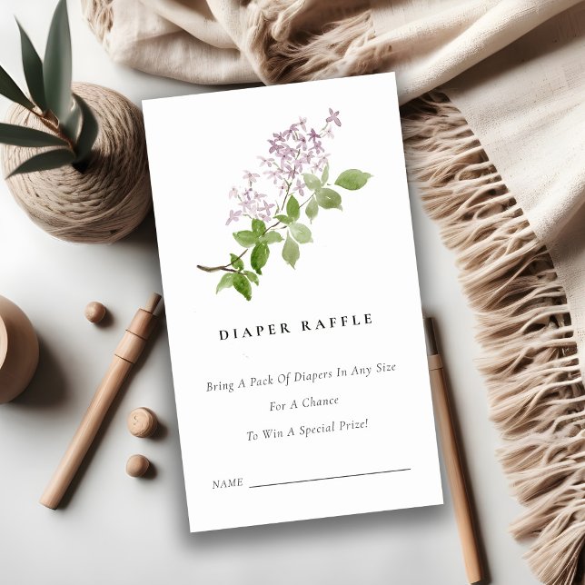 Carte D'accompagnement Lilac Floral Garden Baby shower de frai (Créateur téléchargé)