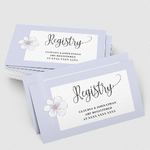 Carte D'accompagnement Lilac Floral Registry Baby Shower n'est pas la bon