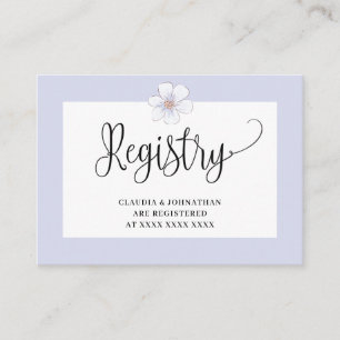 Carte D'accompagnement Lilac Floral Registry Fête de Mariage
