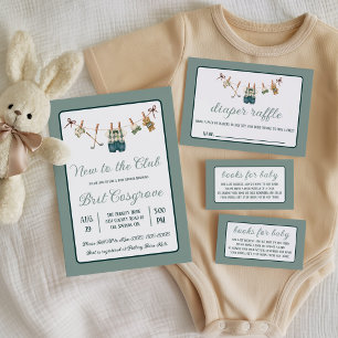 Carte D'accompagnement Linge de golf, Nouveau à la Fête de Bébé pour Futu