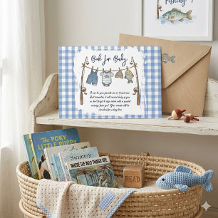 Carte D'accompagnement Linge de pêcheur à carreaux pour bébé