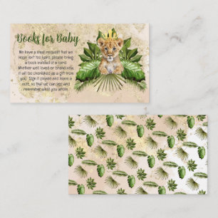 Carte D'accompagnement Lion Cub Baby shower tropical Livres pour bébé