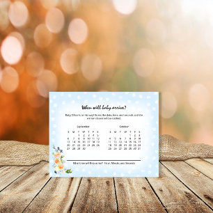 Carte D'accompagnement Lion Cub Bleu Bébé dû Prediction Douche Jeu