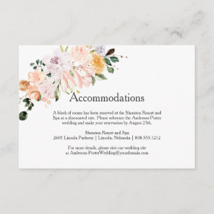 Carte D'accompagnement Lis, Magnolias, Roses, Pivoines Hébergements