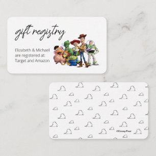 Carte D'accompagnement Liste de cadeaux de baby shower Toy Story