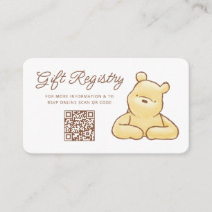 Carte D'accompagnement Liste de cadeaux pour la Baby Shower de Winnie l'O