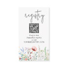 Liste de mariage Baby Shower de fleurs sauvages