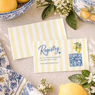Carte D'accompagnement Liste de mariage La Dolce Vita  code QR Shower