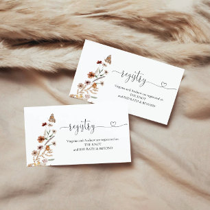 Carte D'accompagnement Liste de mariage Tiny Wildflower
