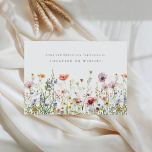 Carte D'accompagnement Liste de mariage Wildflower