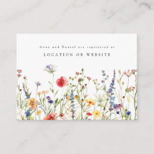 Carte D'accompagnement Liste de mariage Wildflower